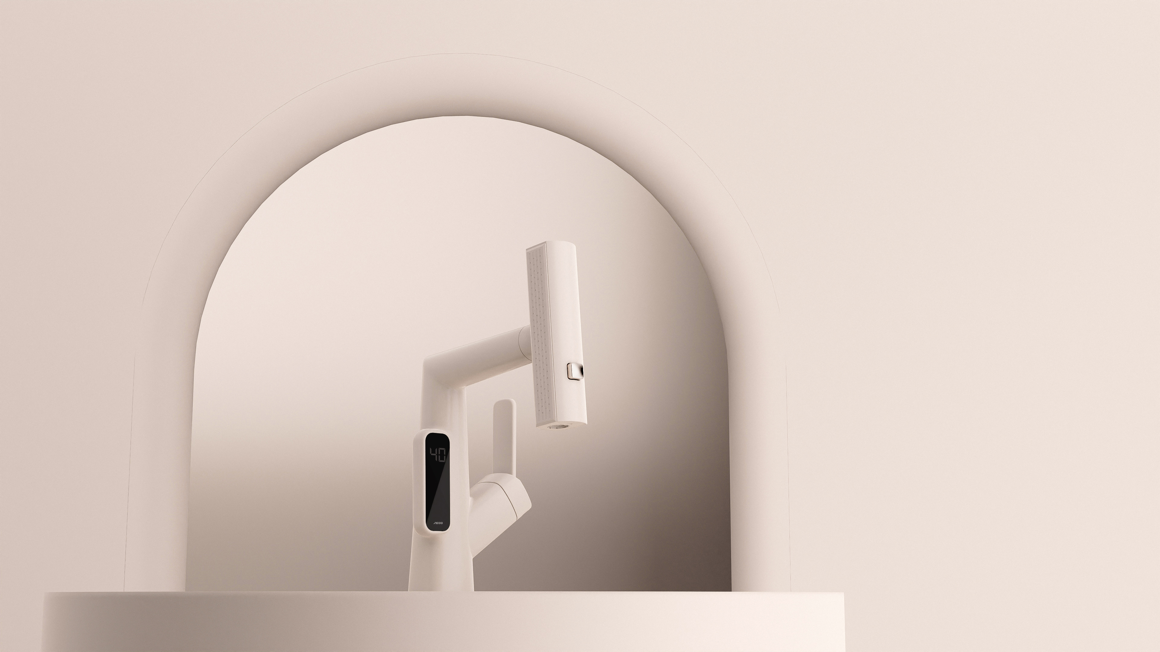 water tap，Pull faucet，bathroom，industrial design，Appearance design，