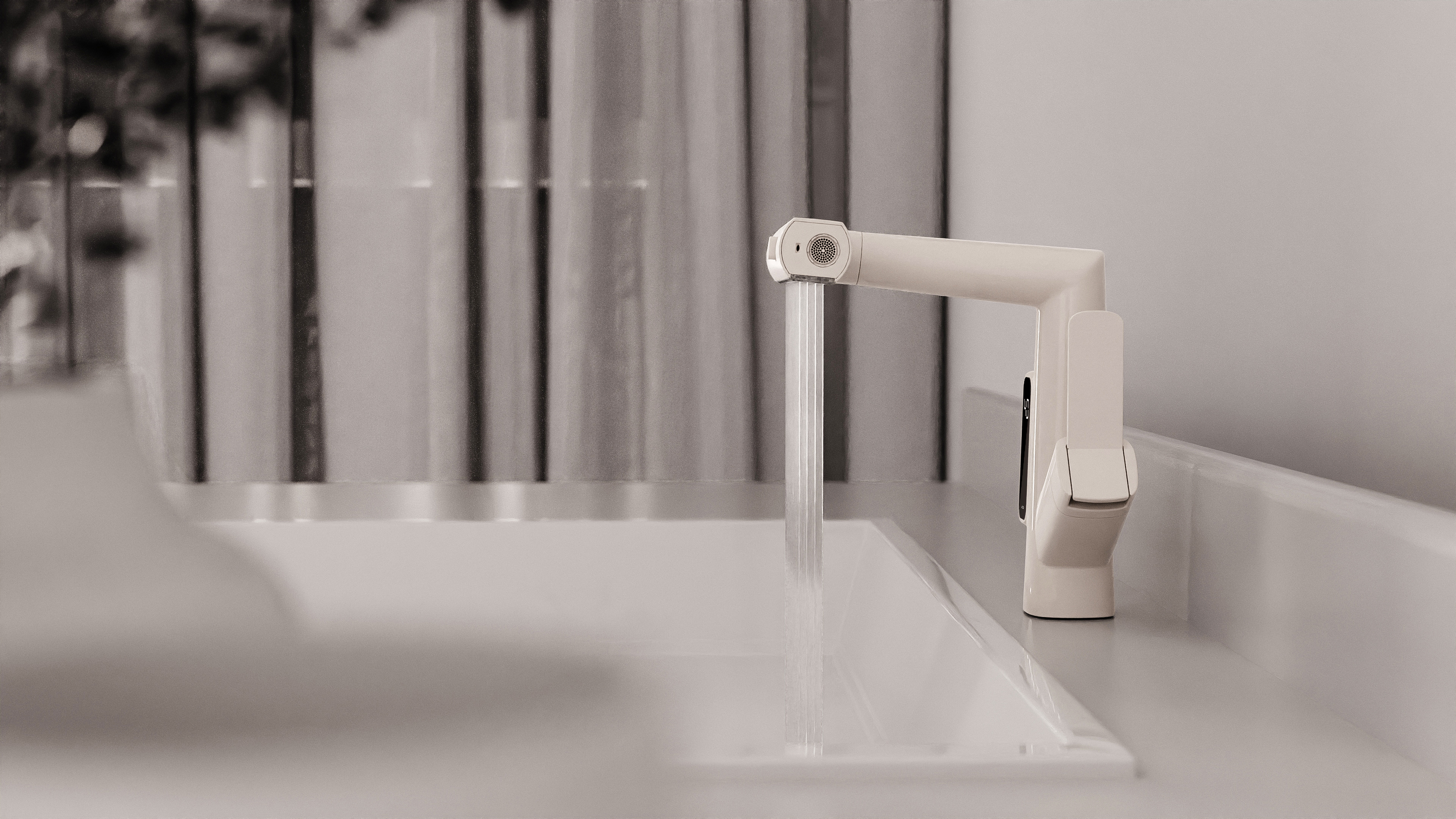 water tap，Pull faucet，bathroom，industrial design，Appearance design，