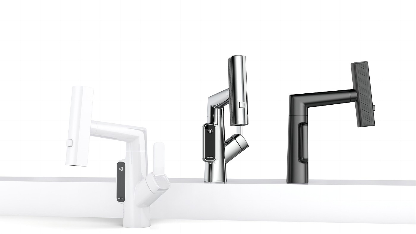 water tap，Pull faucet，bathroom，industrial design，Appearance design，