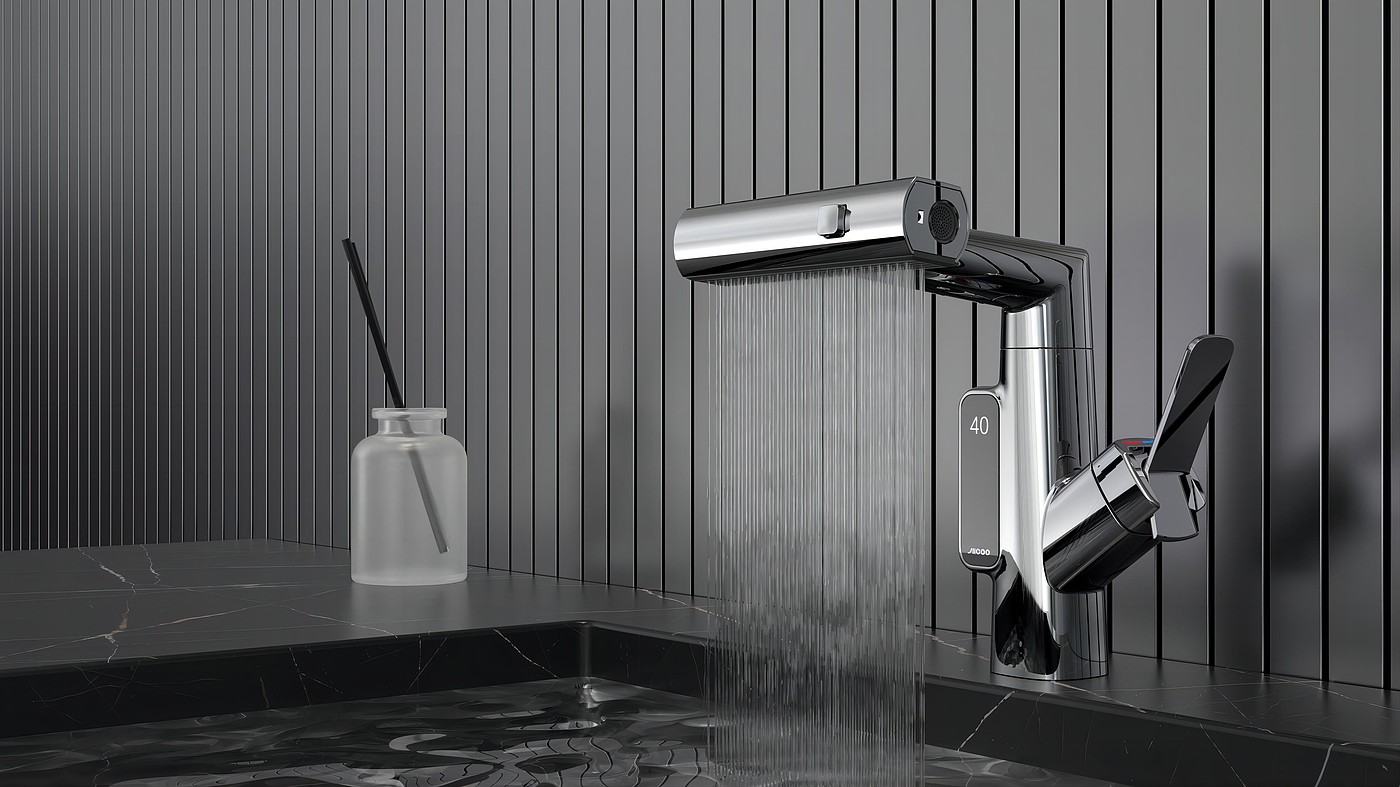 water tap，Pull faucet，bathroom，industrial design，Appearance design，
