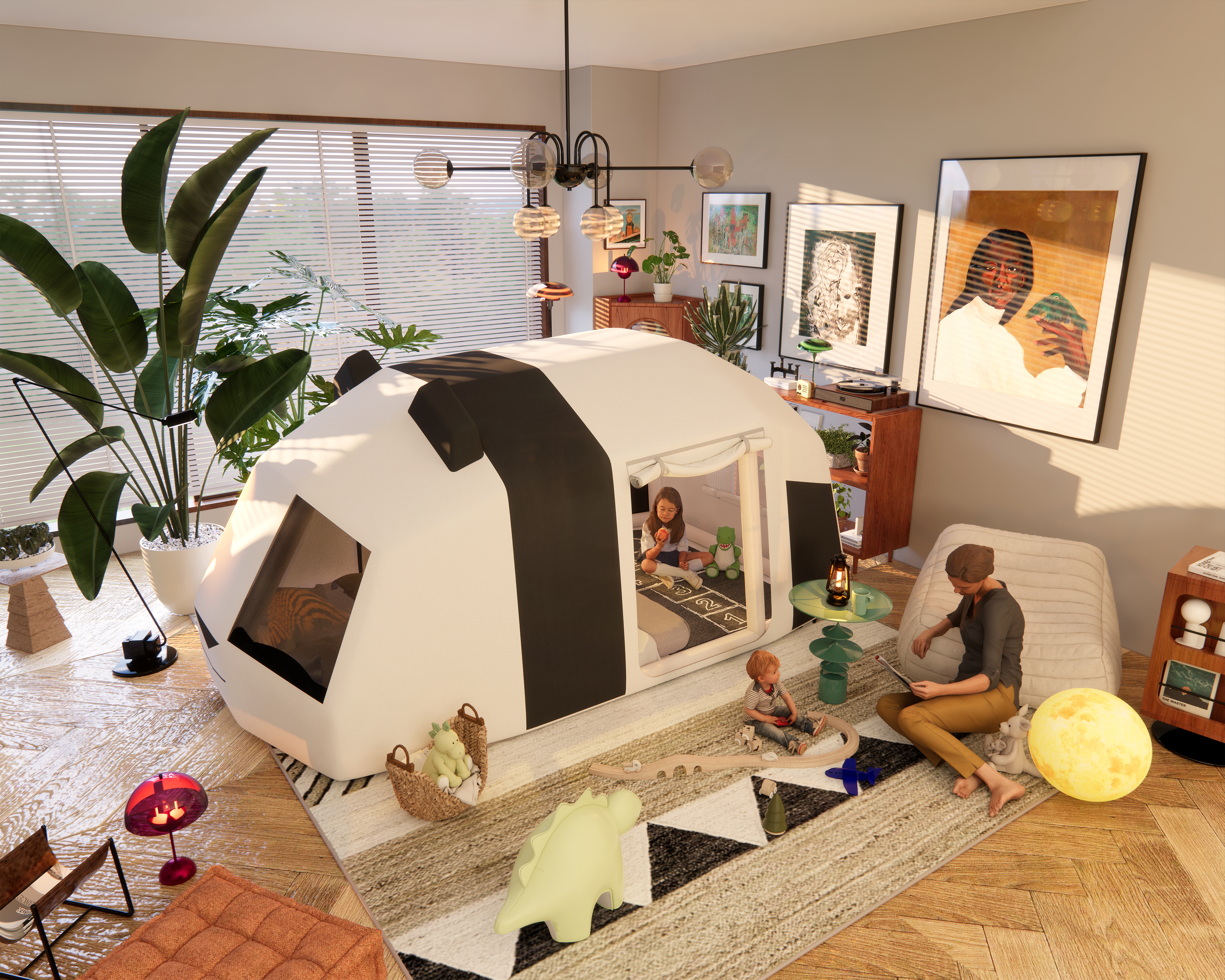 Tent，Outdoor equipment，Creative design，Portable，product design，sanctuary，Household goods，Child growth，