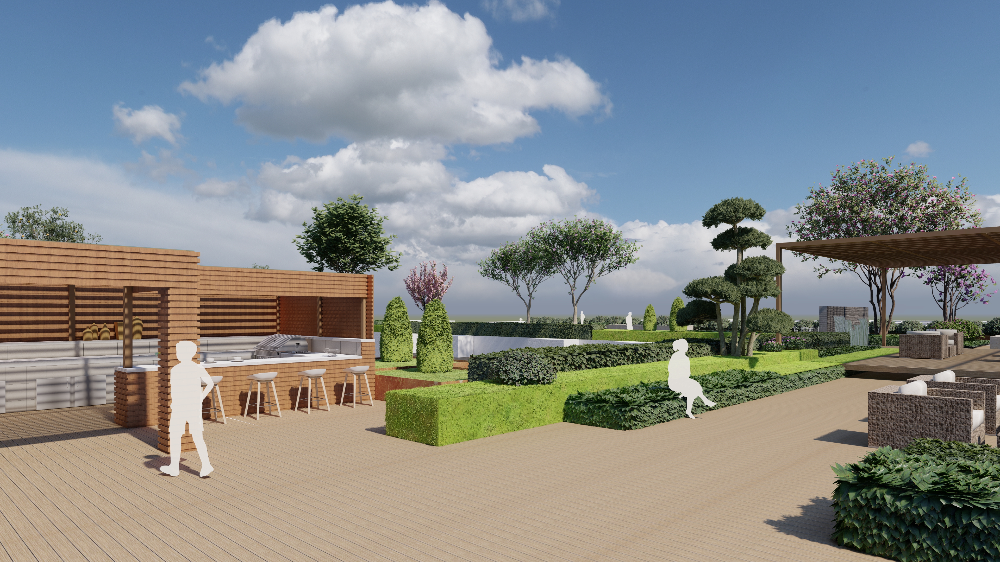 Roof garden, residential area renovation，