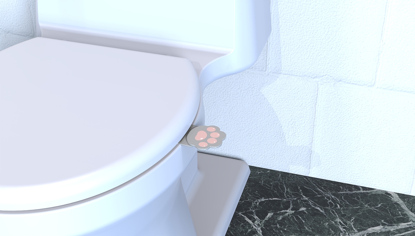 Cartoon，Cat claw，Toilet lid lifter，hygiene，lovely，kawaii，TOILET，Department store，