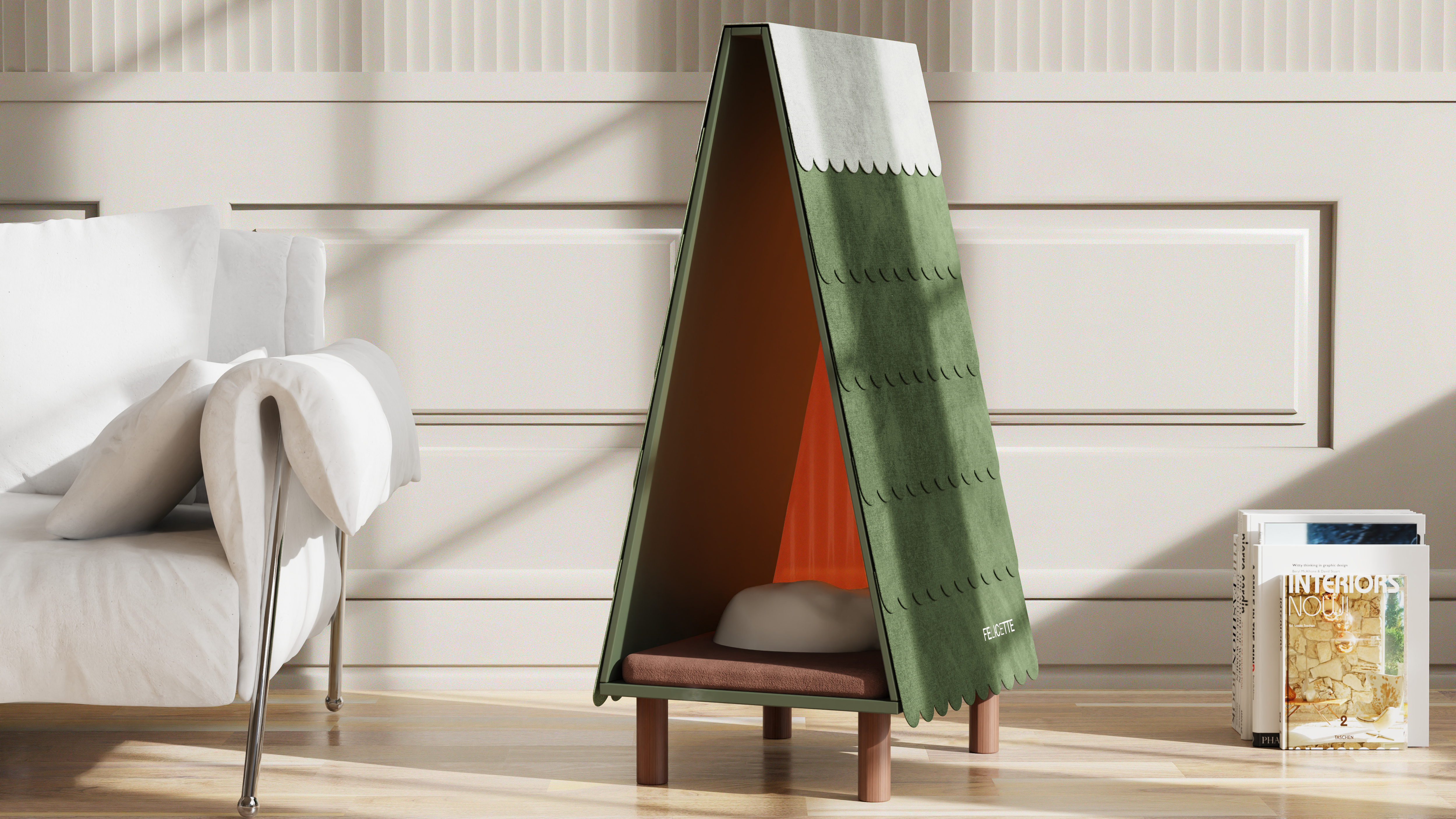 Cat house，Pet Supplies & Pet，Cat scratch board，Tide play home，Wooden house，