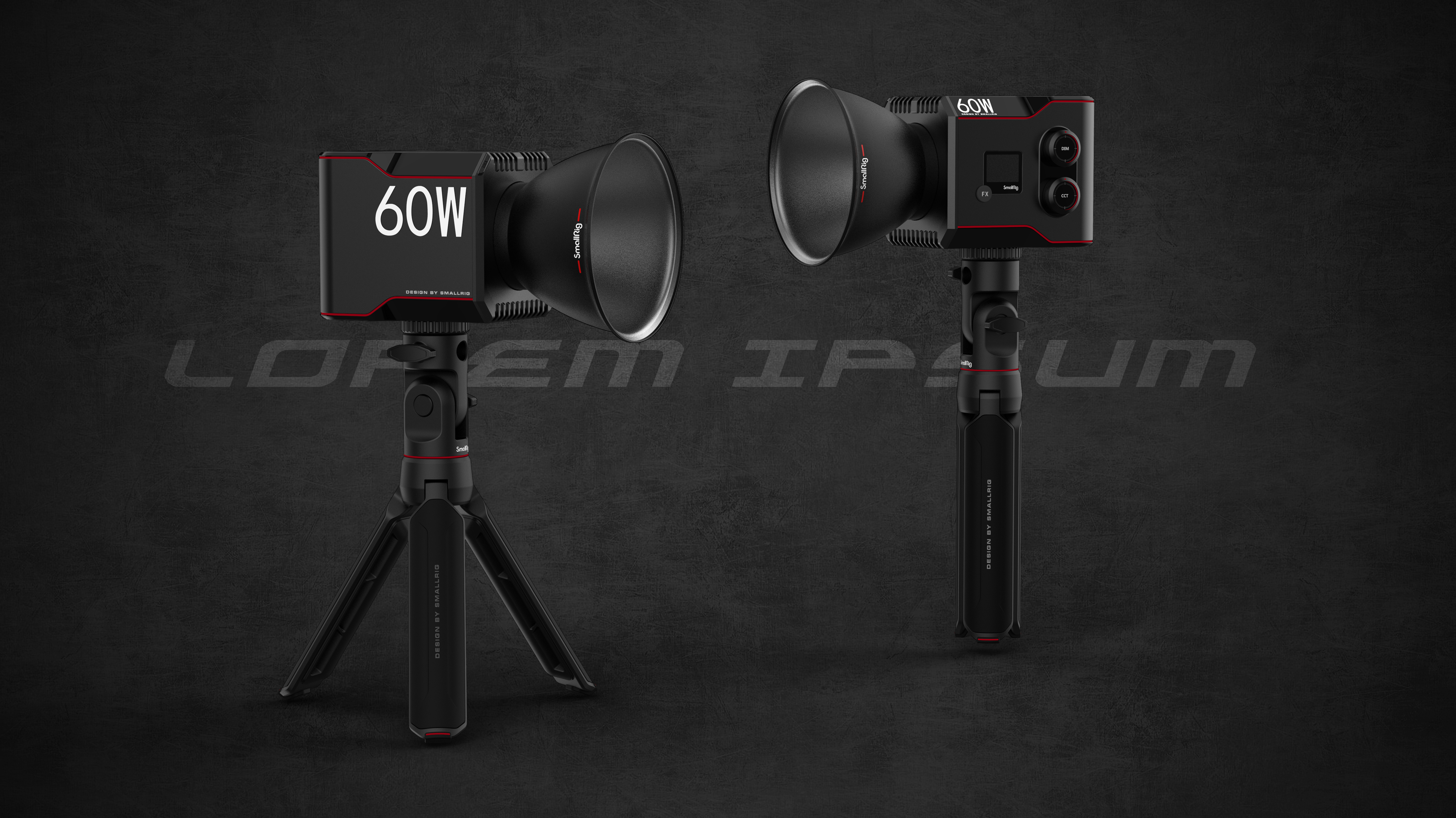 Video fill light，RC 60B，60W，mini photography lamp，