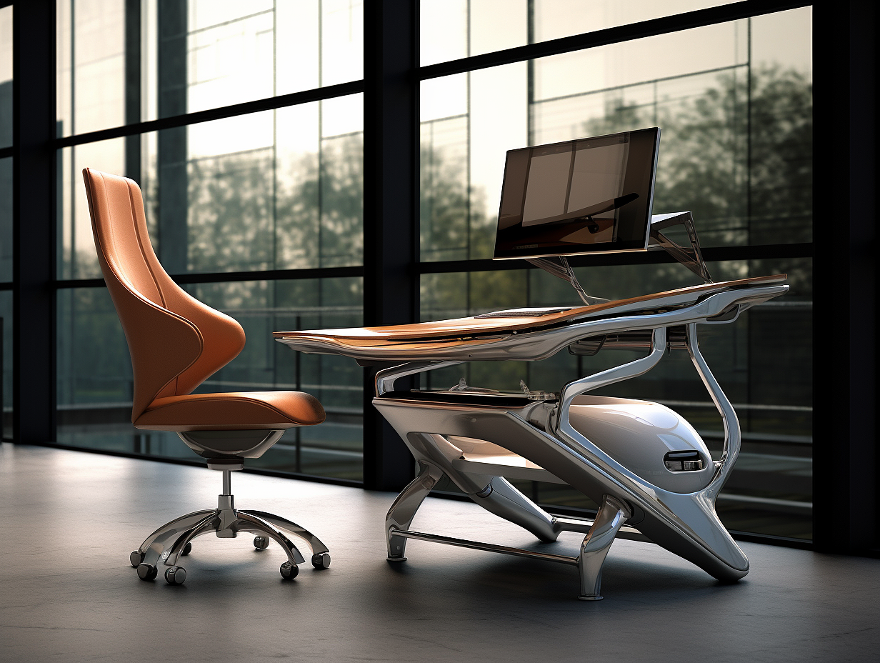 to work in an office，intelligence，modern，streamline，