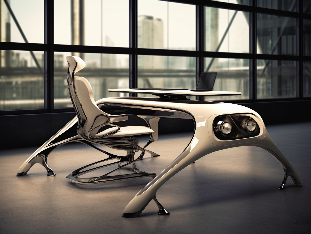 to work in an office，intelligence，modern，streamline，