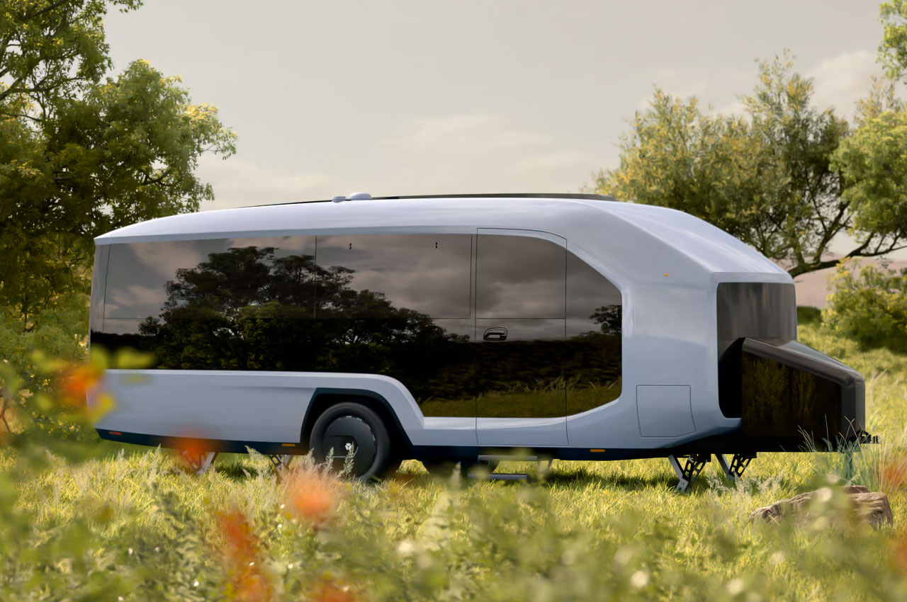 vehicle，Touring car，trailer，Pebble Flow，