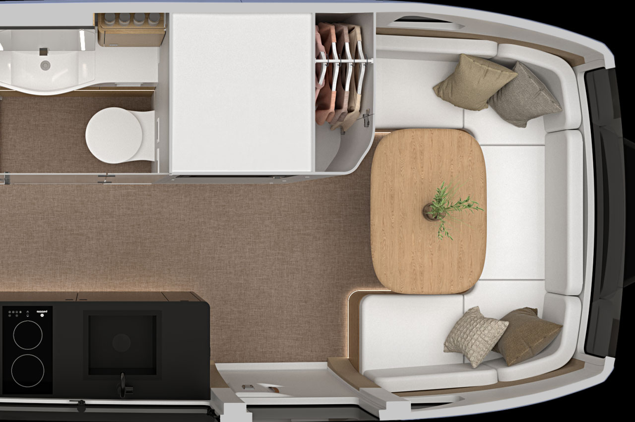 vehicle，Touring car，trailer，Pebble Flow，