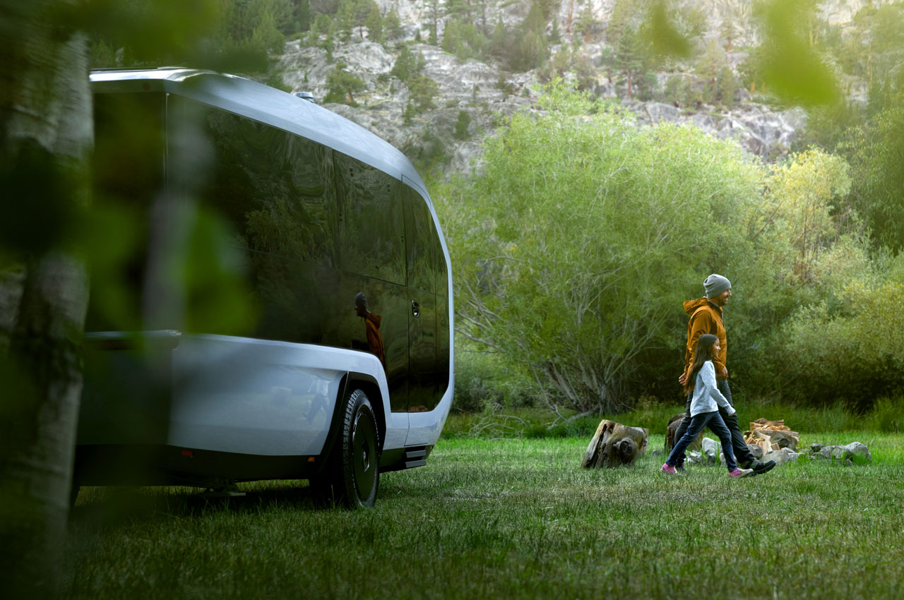 vehicle，Touring car，trailer，Pebble Flow，