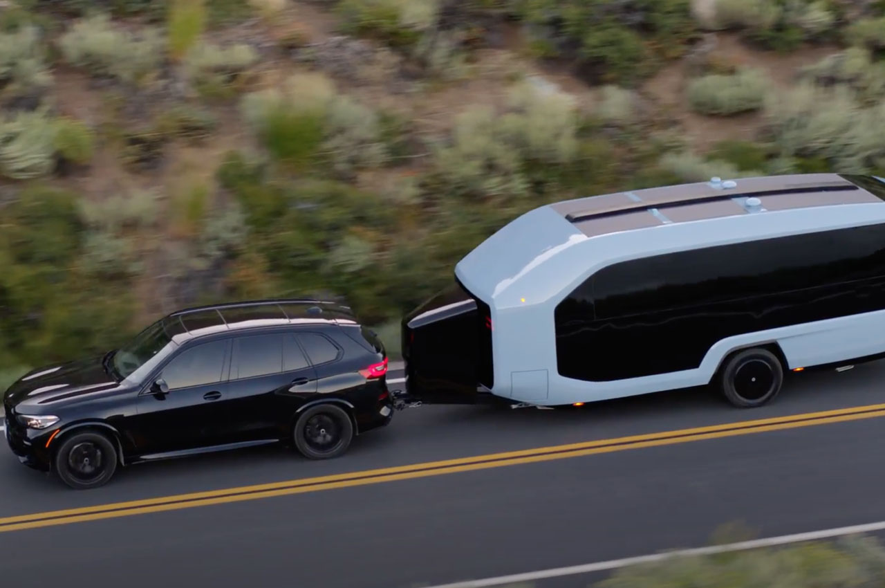 vehicle，Touring car，trailer，Pebble Flow，