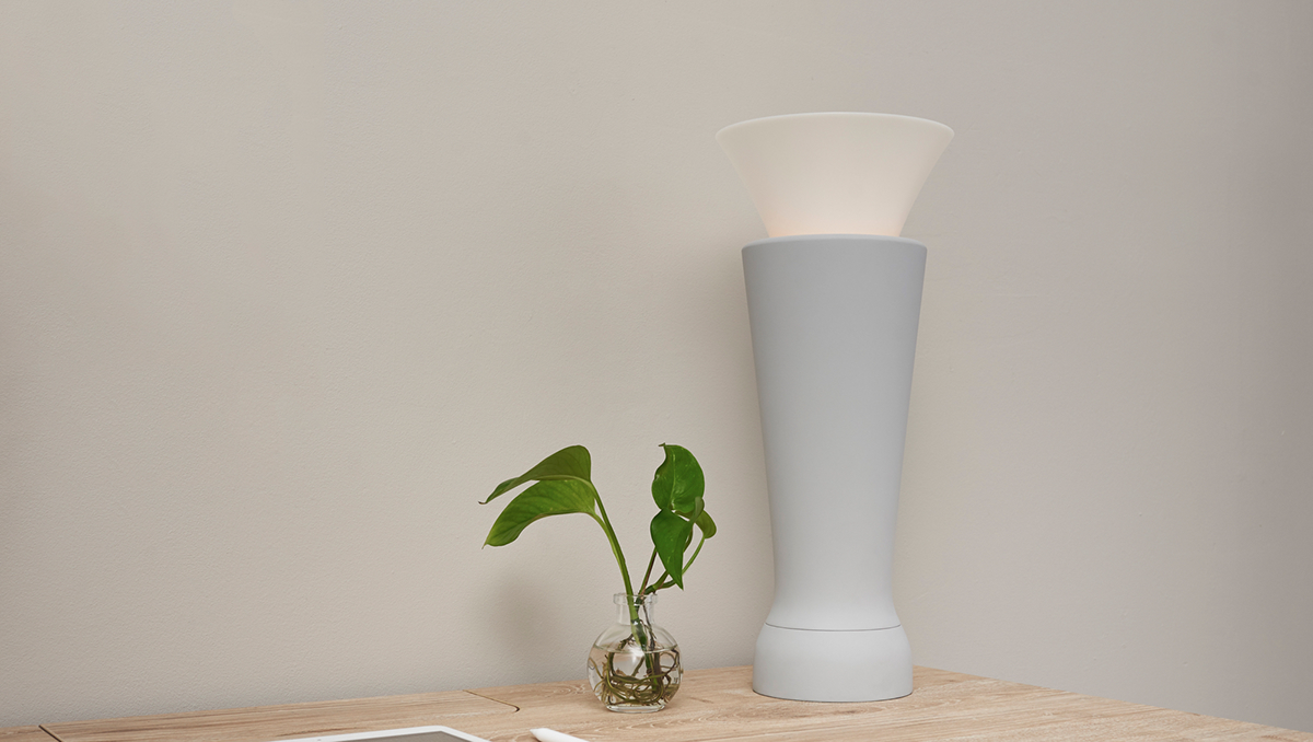 Table lamp product design，flower，