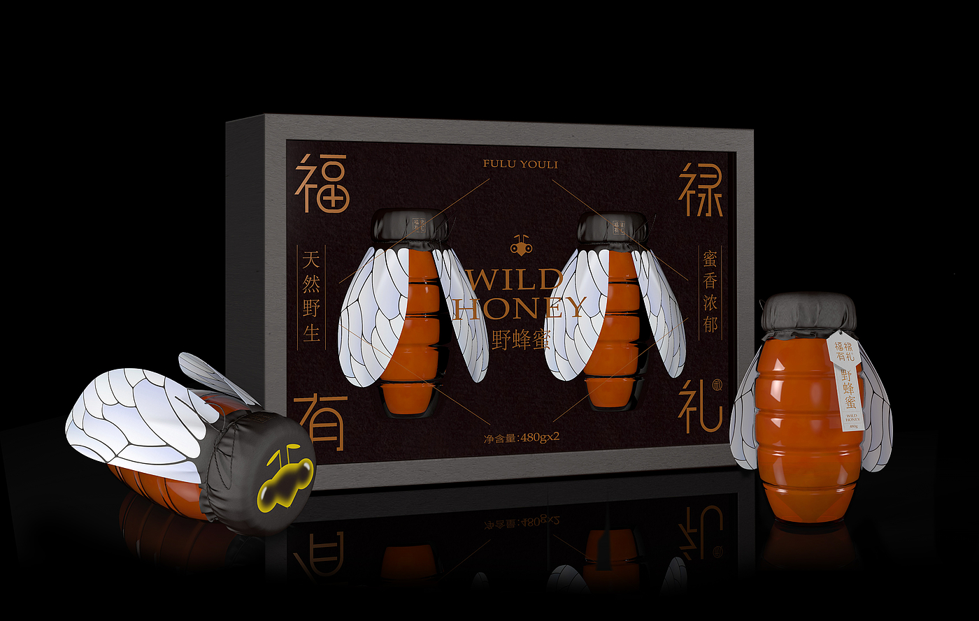 Honey Packaging Design，Honey packaging，Beverage packaging design，Packaging Design of Fast Consumer Goods，Food packaging design，Gift box packaging design，Specialty Packaging Design，Fruit packaging design，