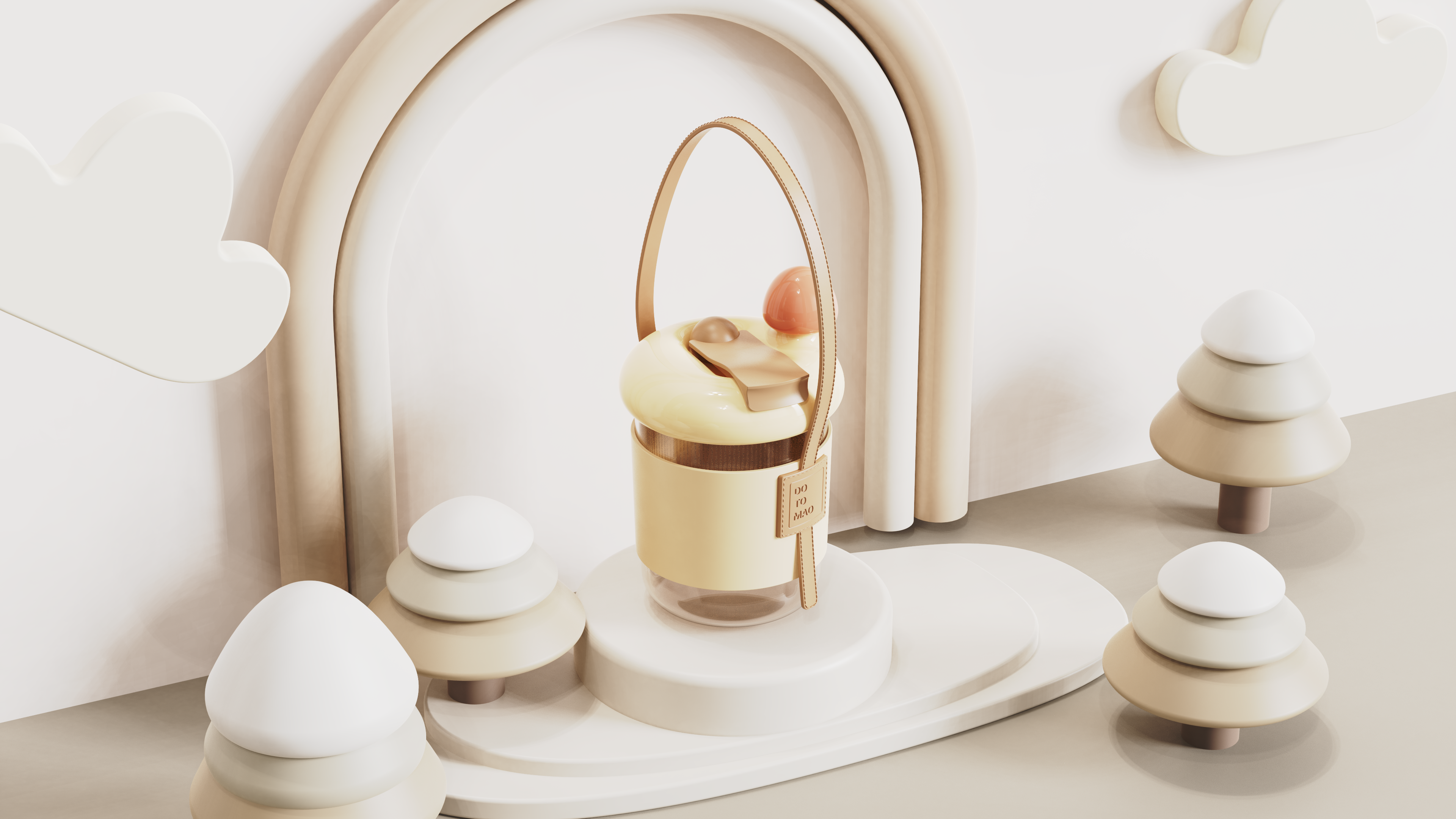 Double drinking cup cup children's cartoon，