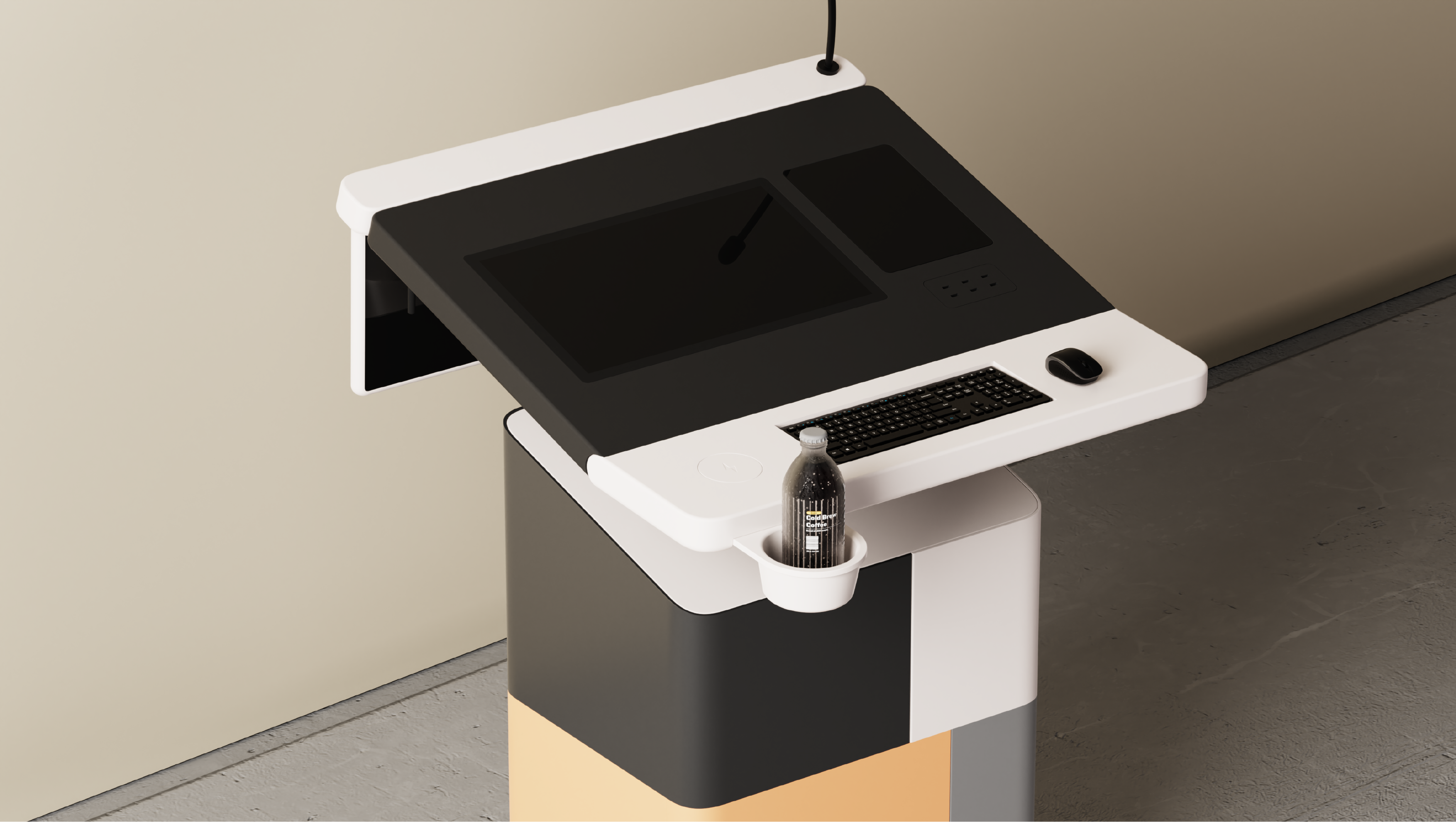 Intelligent teaching aids，platform，Lifting table，teaching，Intelligent technology，Friendly Design，industrial design，furniture design ，