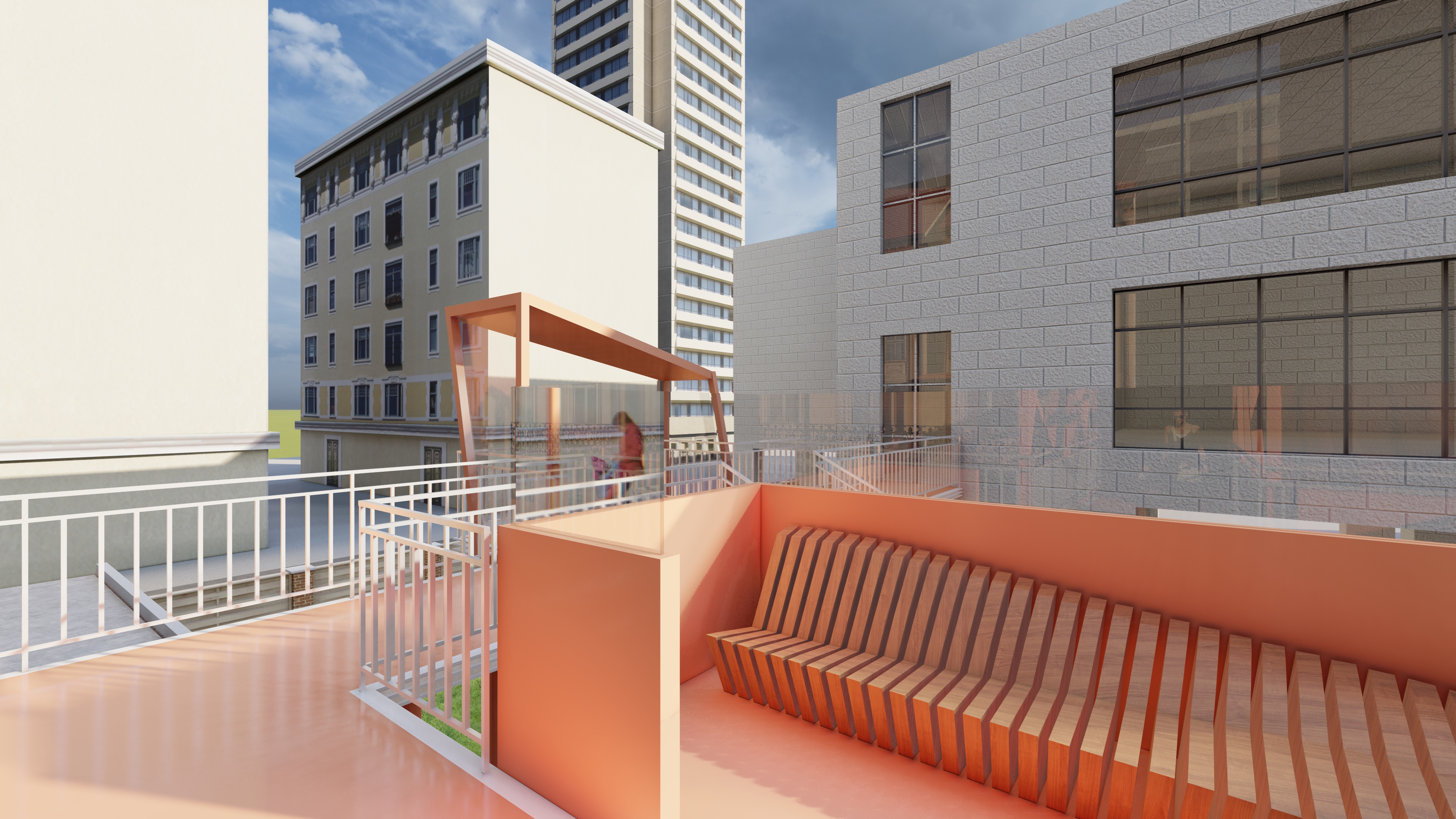 District renovation, convenient transportation, plank road, outdoor，