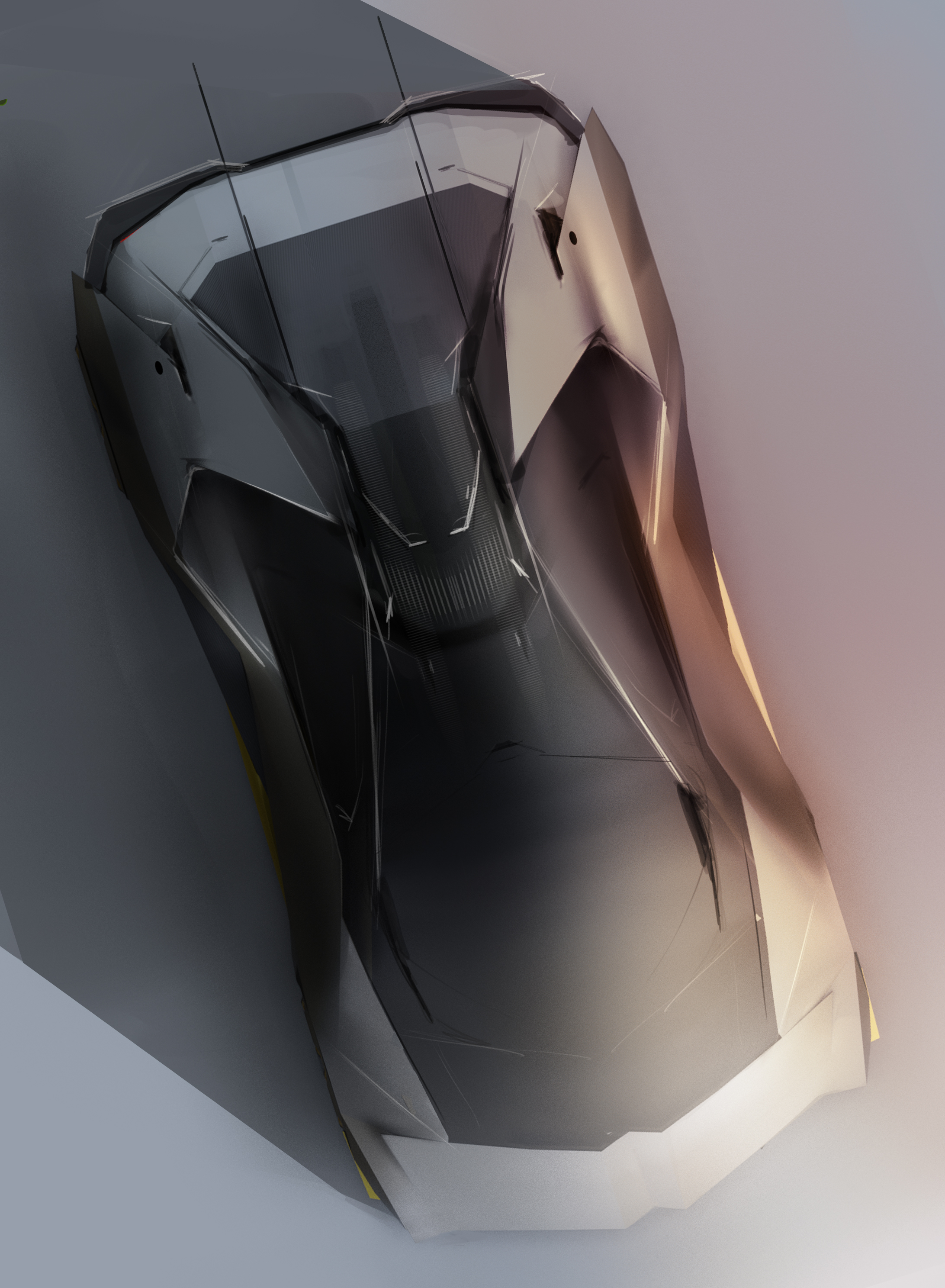 design sketch，Automobile design，Super run，Lamborghini，