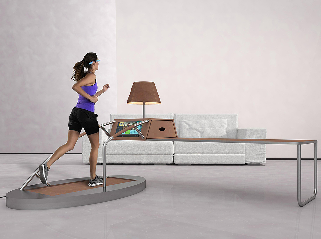 Treadmill，desk，originality，office equipment ，furniture design ，Receive，multi-function，