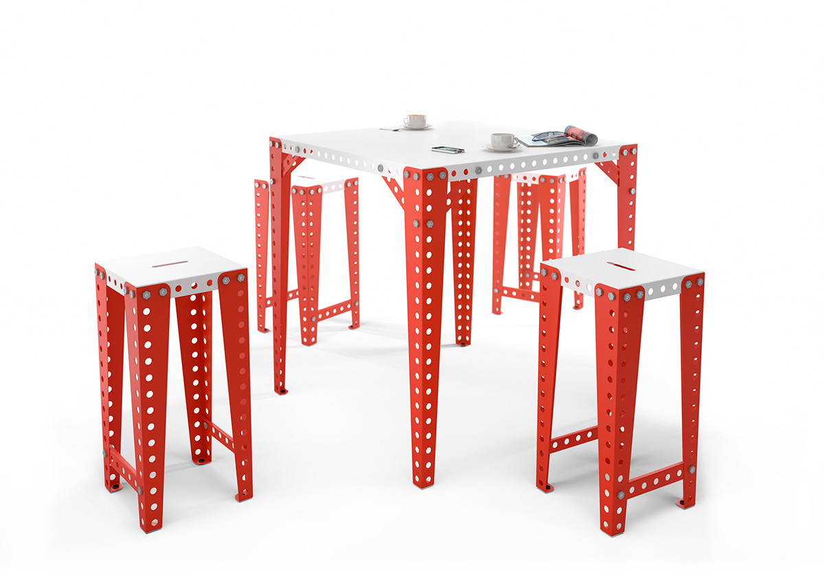 modelling，Tables and chairs，combination，