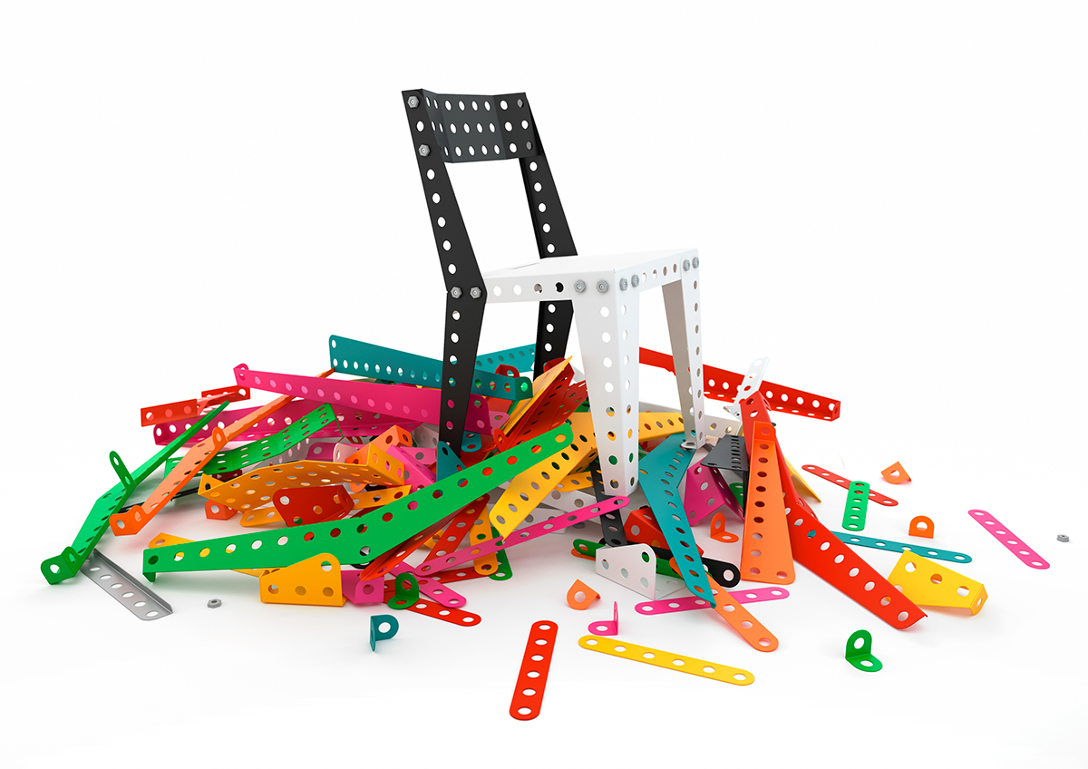 modelling，Tables and chairs，combination，