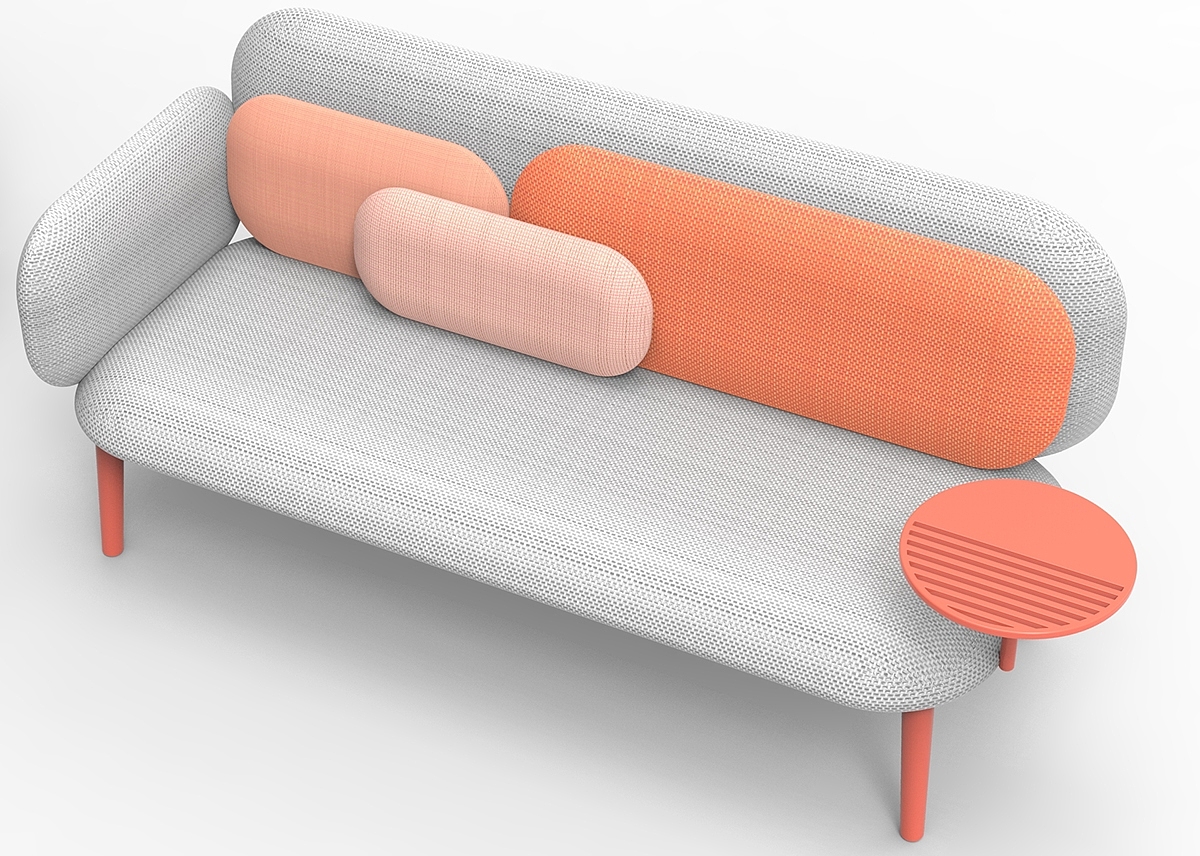 Molded foam，Female curve，Nordic design，