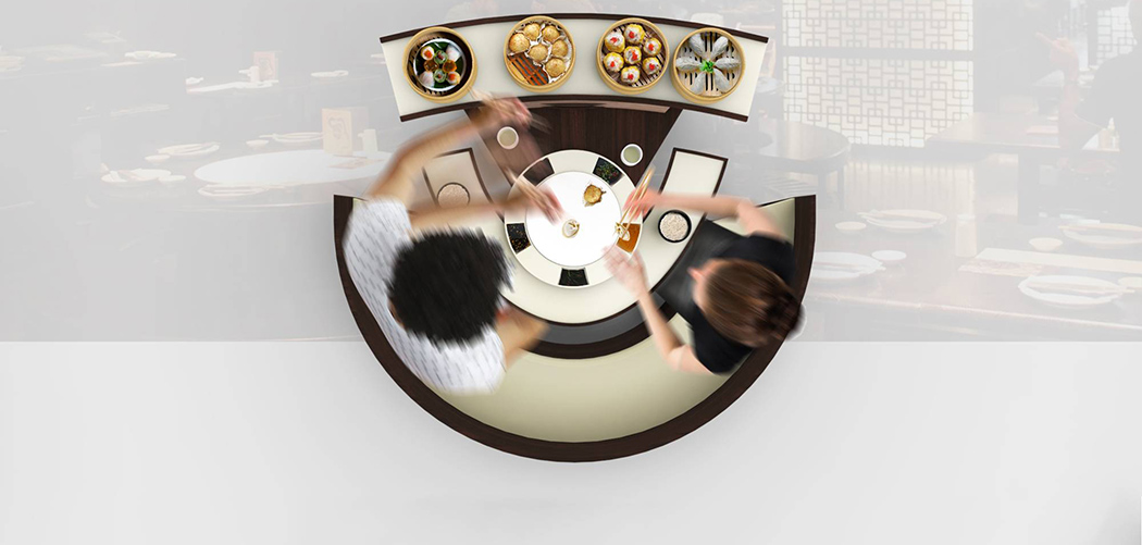 Table，furniture design ，restaurant，Save space，originality，Double table，