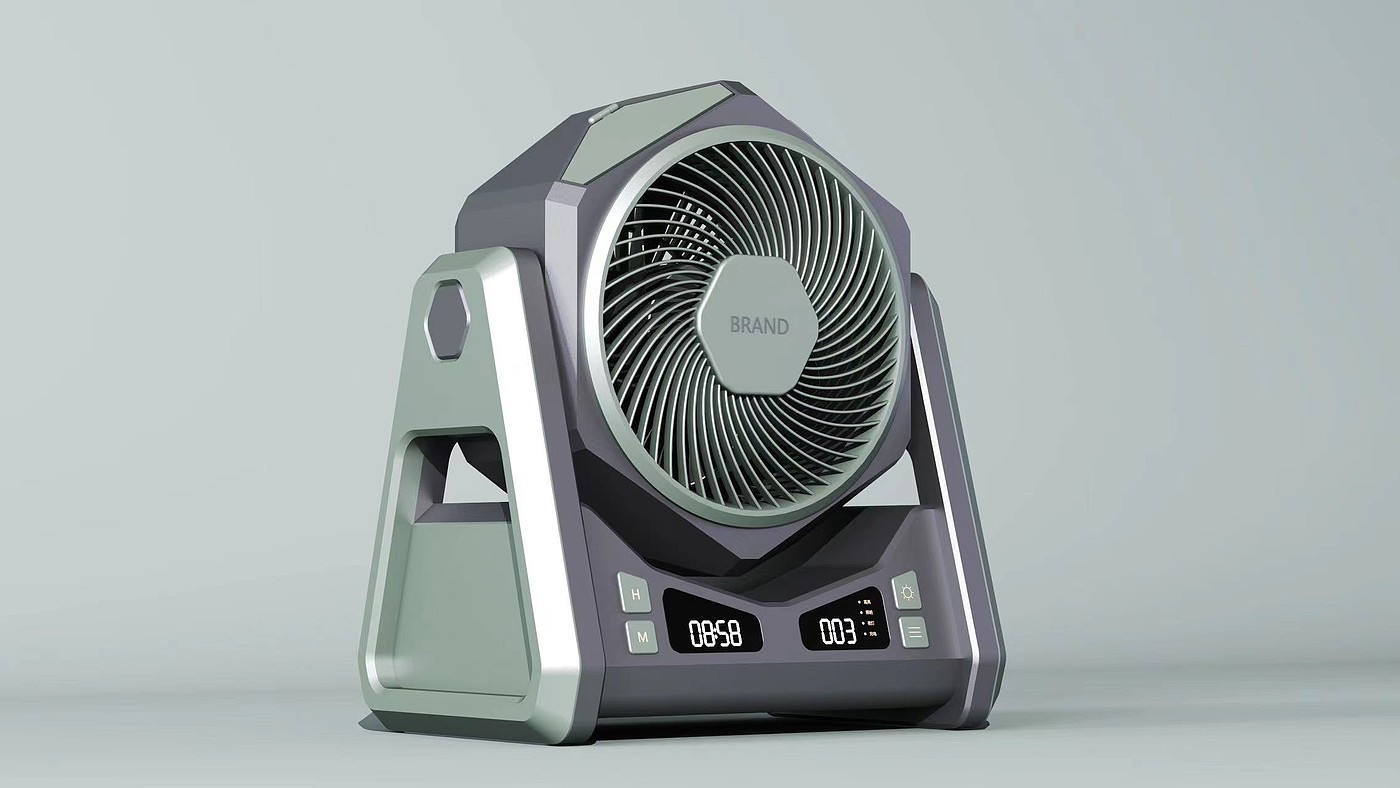 Original design，Industry / products，small home appliances，hardcore aesthetics，Outdoor camping，Fan，