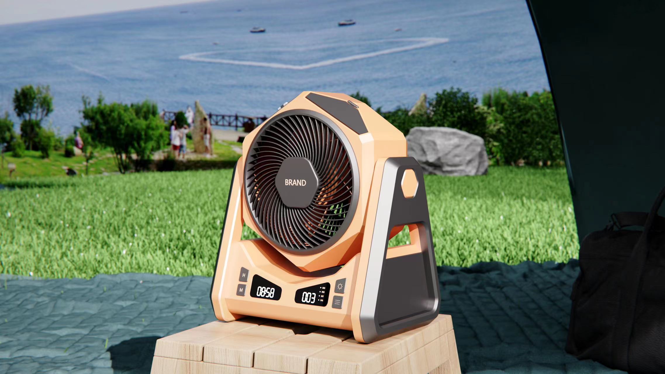 Original design，Industry / products，small home appliances，hardcore aesthetics，Outdoor camping，Fan，