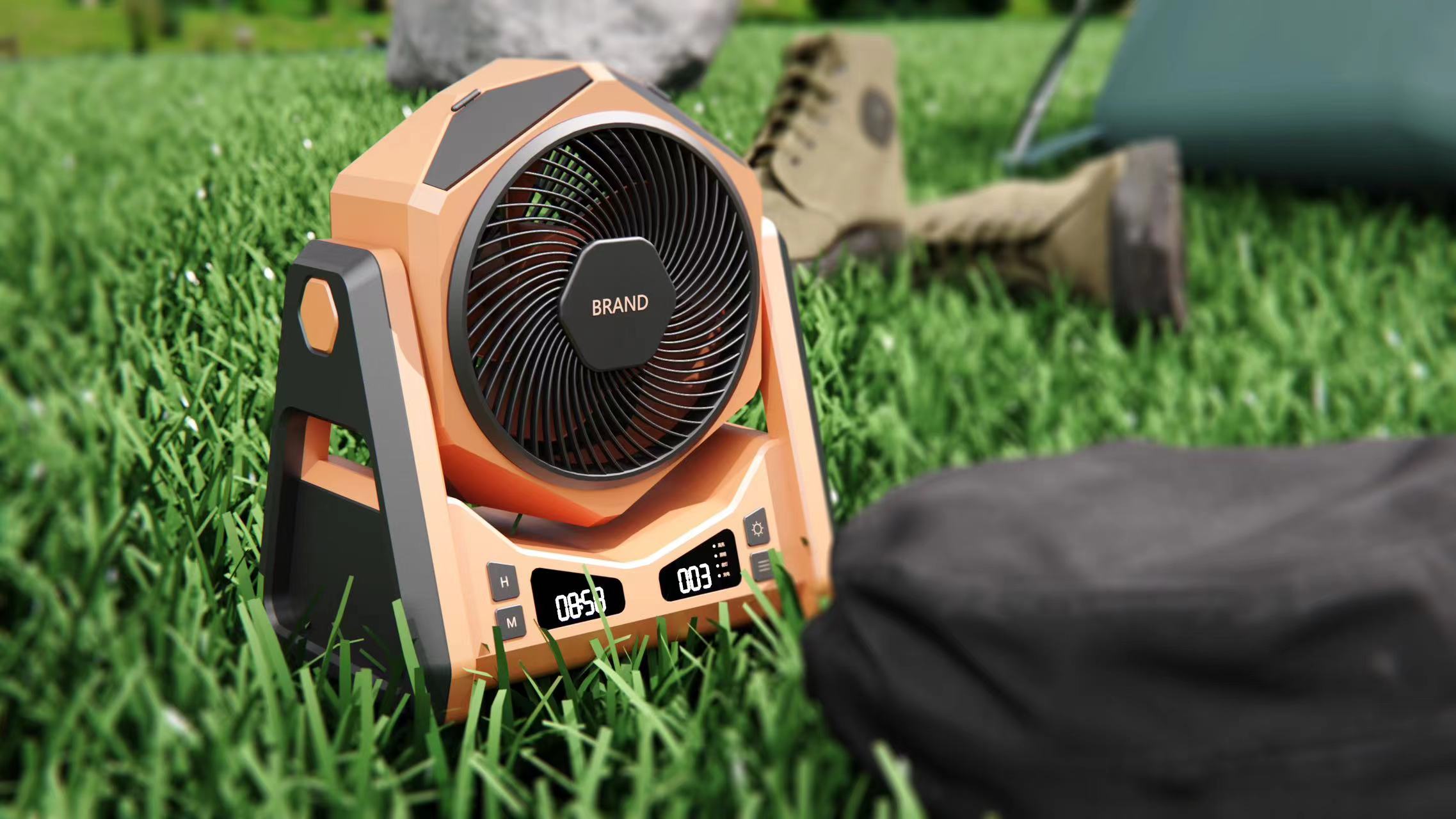 Original design，Industry / products，small home appliances，hardcore aesthetics，Outdoor camping，Fan，