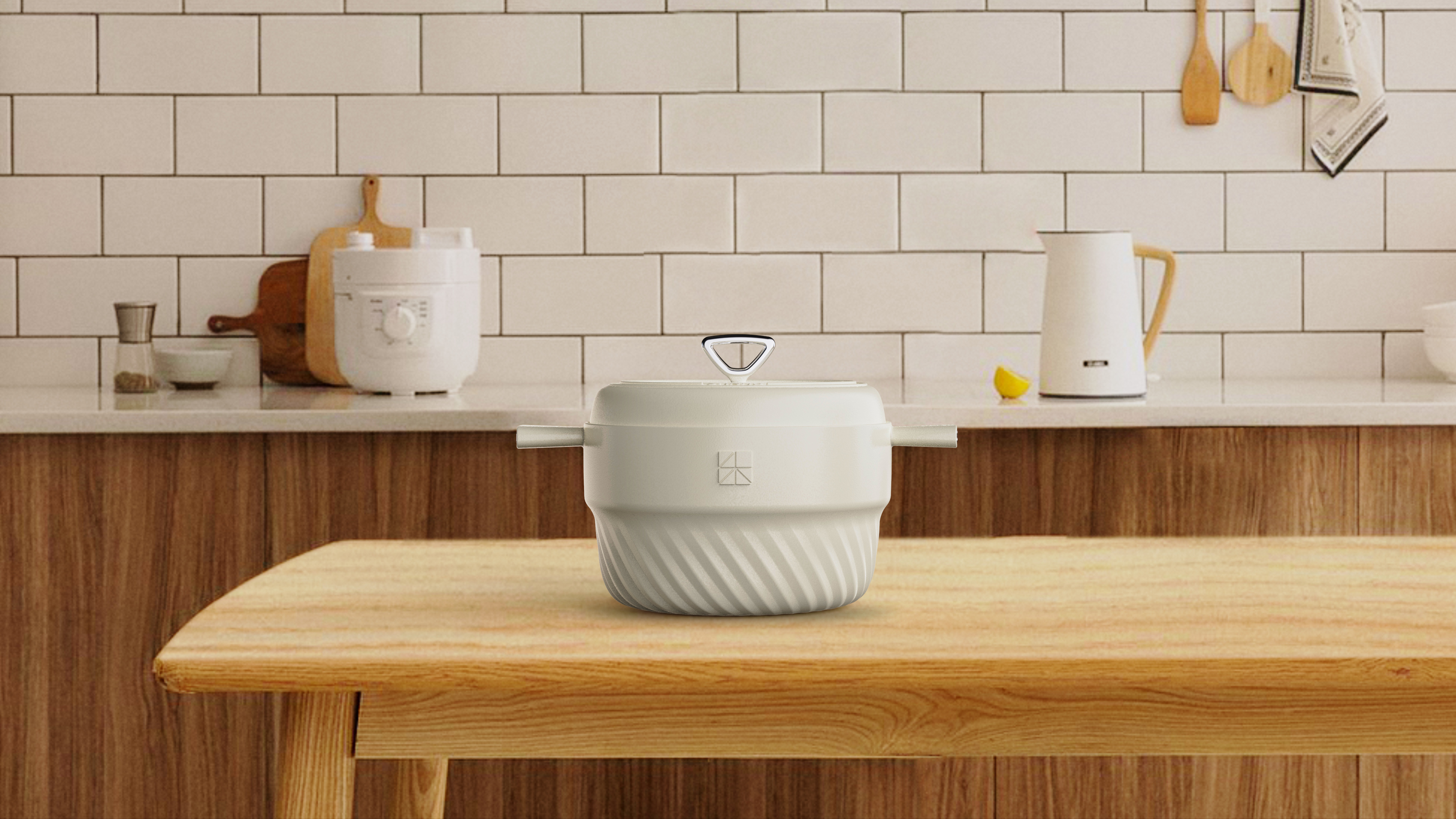 Sanhe，Kitchenware，Enamel pot，Soup pot，High-end kitchenware，Fashion Kitchen，