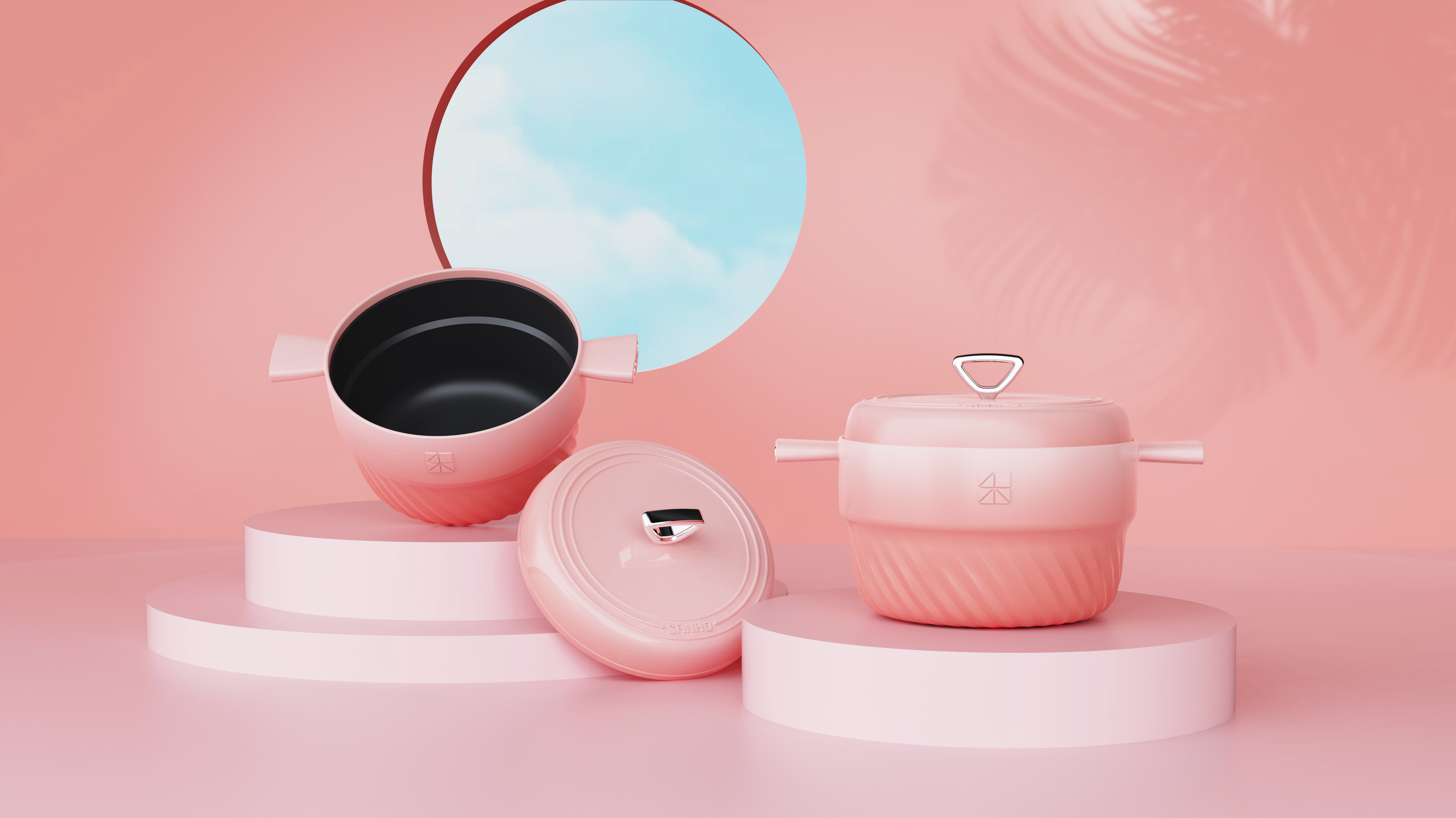 Sanhe，Kitchenware，Enamel pot，Soup pot，High-end kitchenware，Fashion Kitchen，