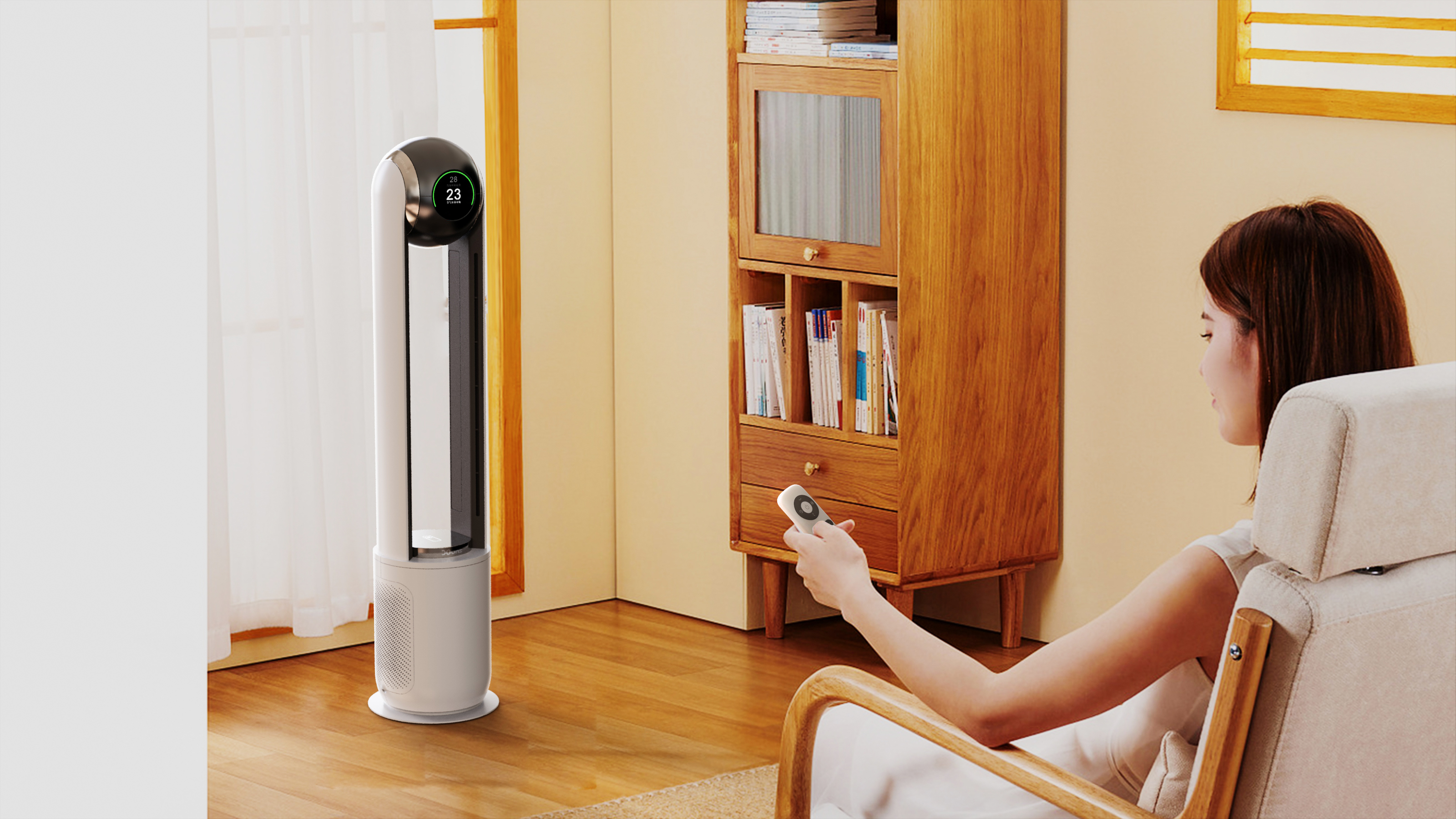 Household products，small home appliances，Fan，Leafless fan，Humidification fan，