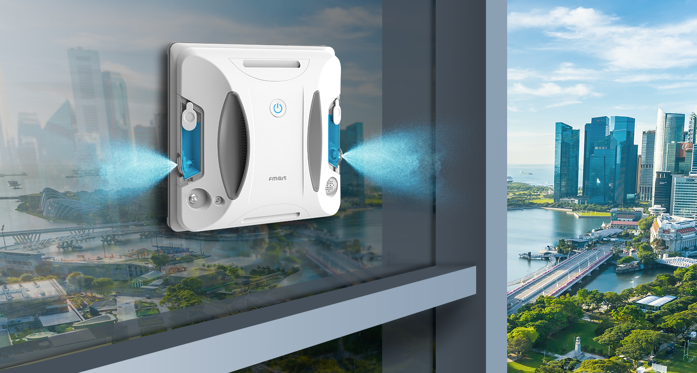 Cleaning robot，household electrical appliances，product design，Landing products，Water spray cleaning，science and technology，