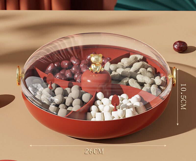 Dried fruit tray，Candy tray，Candy box，Dried fruit box，New Year Candy Box，Snack Candy Plate，Light Luxury Candy Box，New Chinese Fruit Plate，