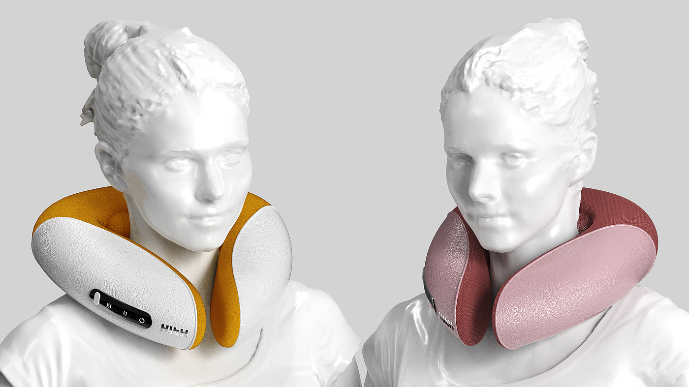 Shoulder and neck massage，massage hot compress，Ergonomics，