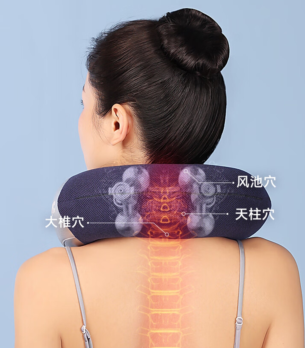 Shoulder and neck massage，massage hot compress，Ergonomics，