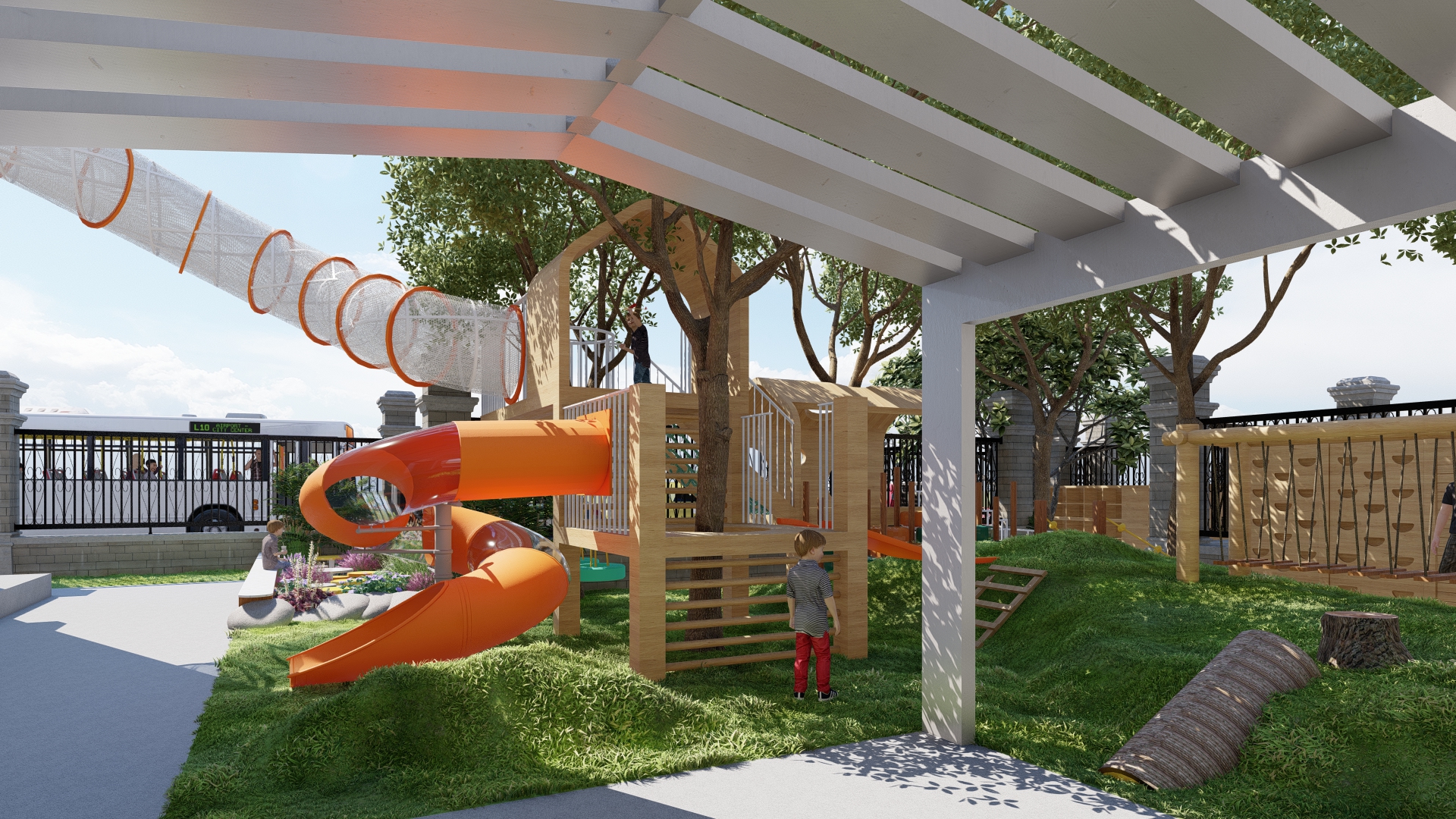 Kindergarten, Outdoor, Sports，