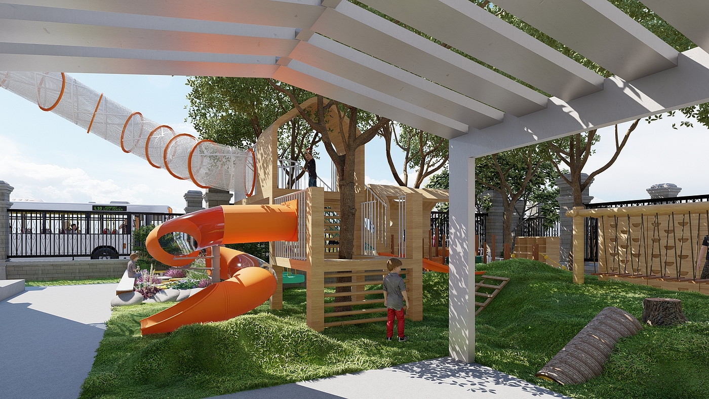 Kindergarten, Outdoor, Sports，
