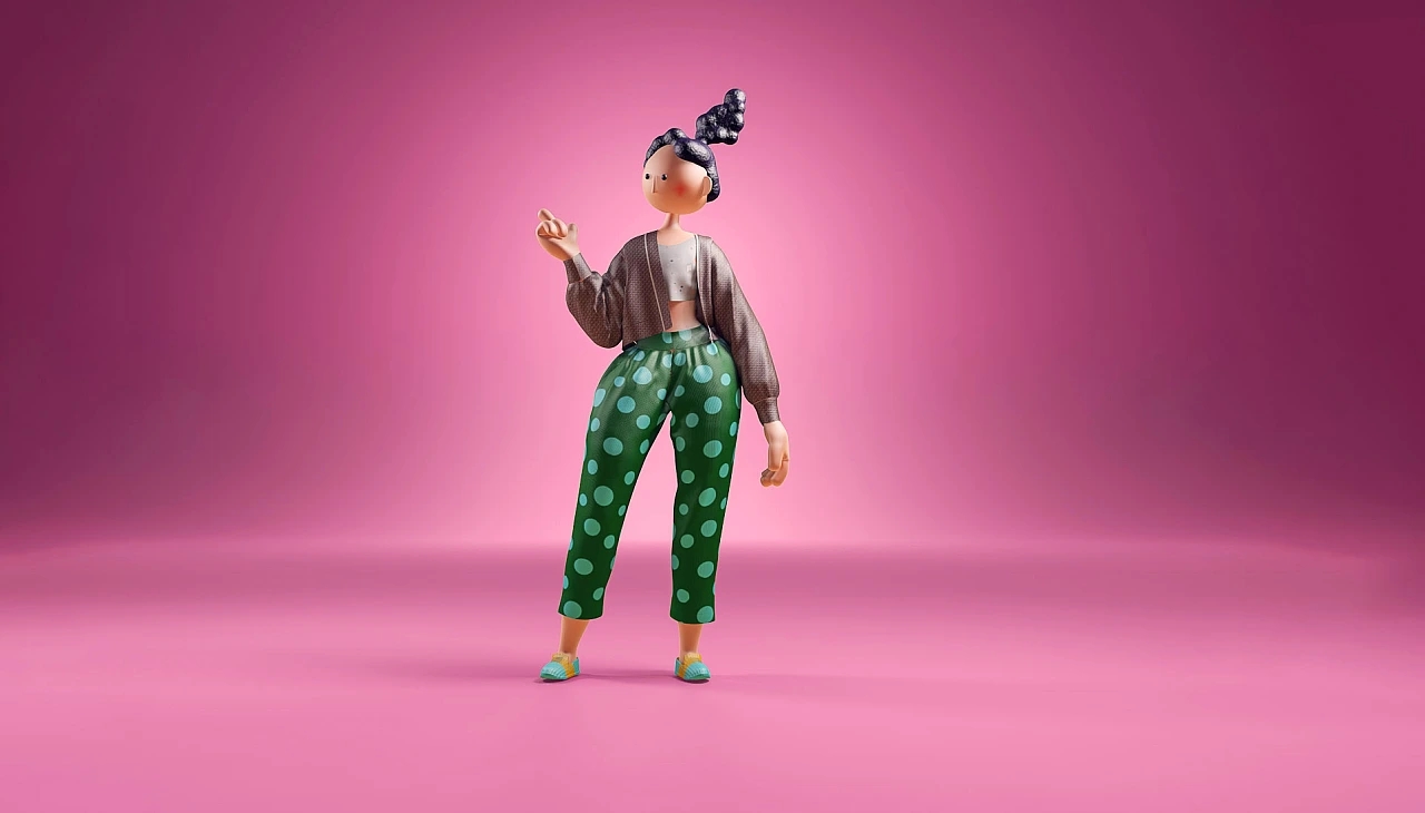 three-dimensional cartoon，character，biology，MD clothes，c4d，