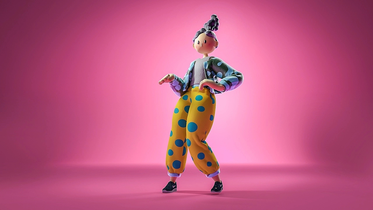 three-dimensional cartoon，character，biology，MD clothes，c4d，