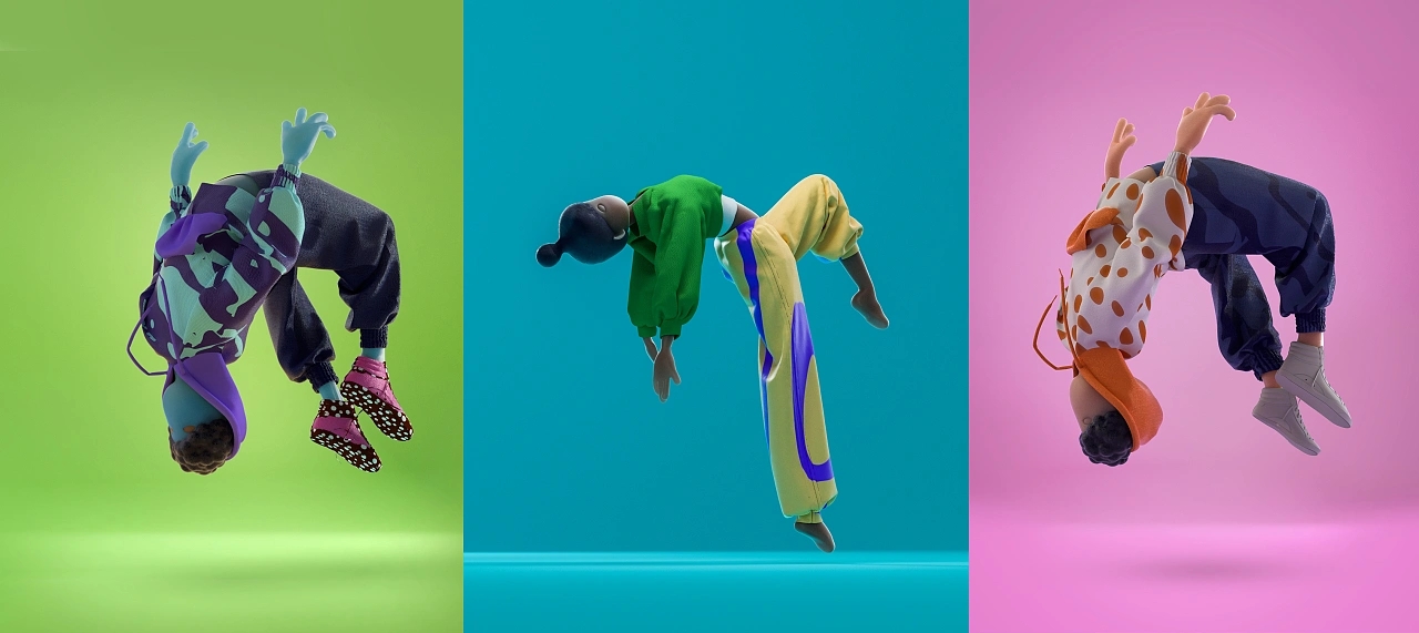 three-dimensional cartoon，character，biology，MD clothes，c4d，