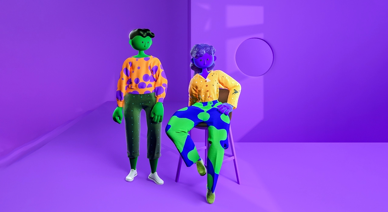 three-dimensional cartoon，character，biology，MD clothes，c4d，