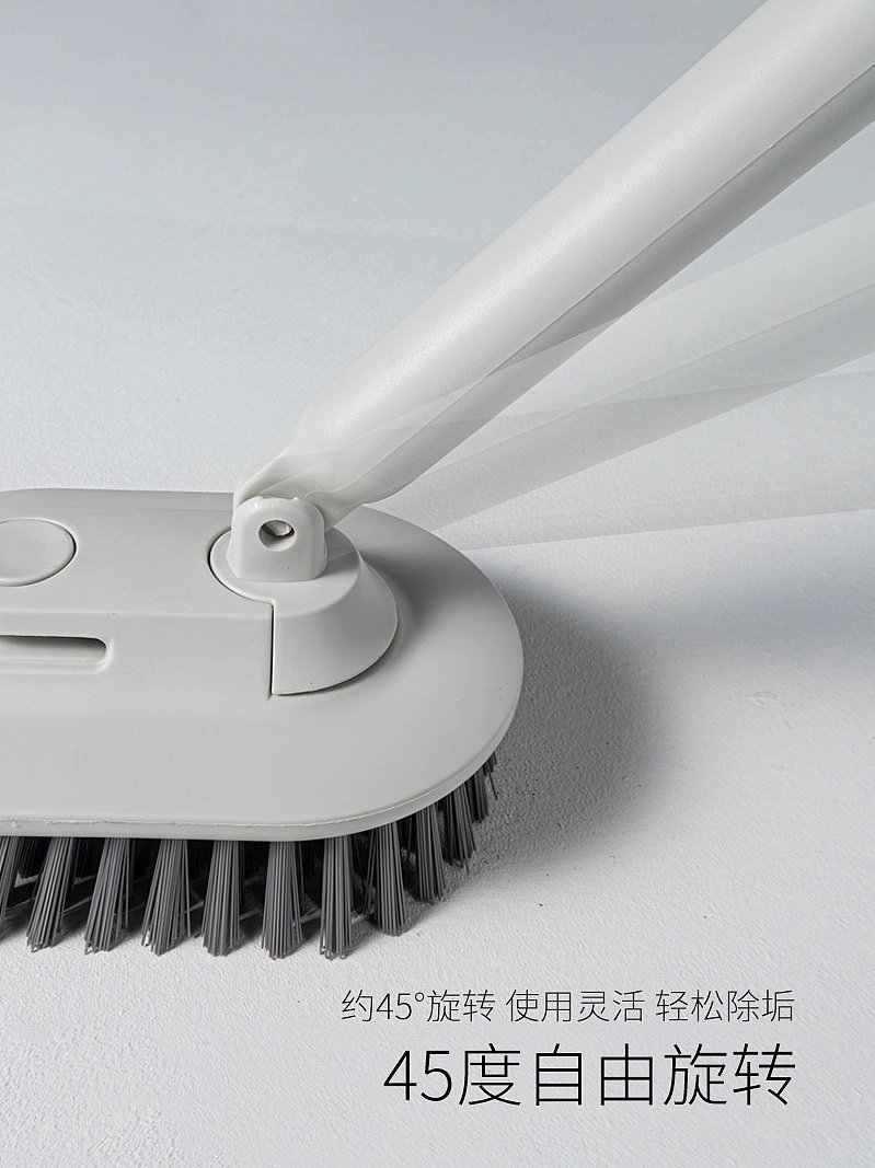 Bathroom Bath Brush Floor Brush Long Handle Wash Wall Toilet Brush Toilet Hard，