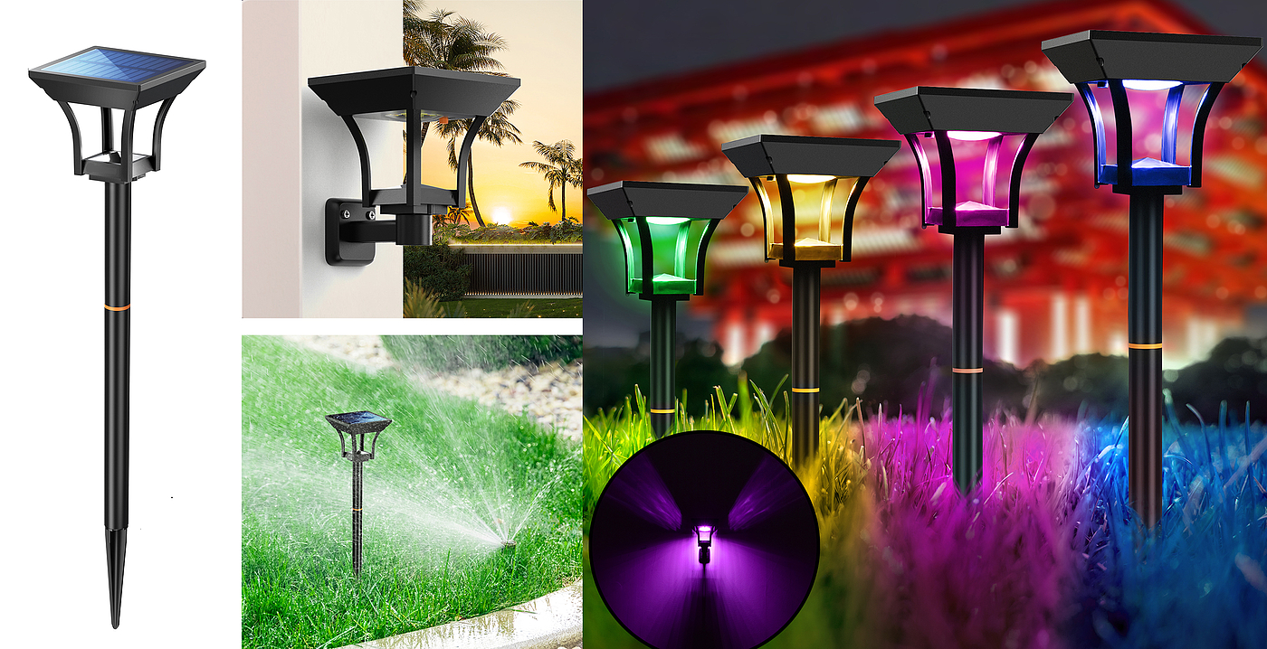 solar energy，Ground plug lamp，Wall lamp，