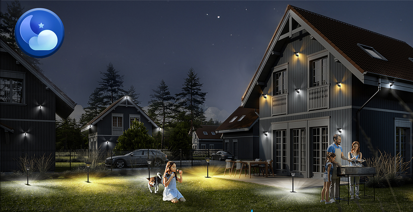 solar energy，Ground plug lamp，Wall lamp，
