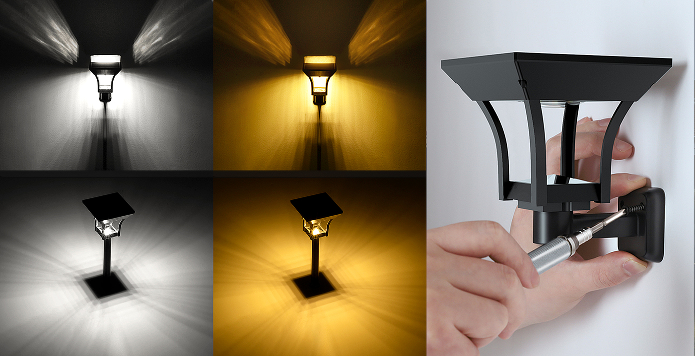 solar energy，Ground plug lamp，Wall lamp，