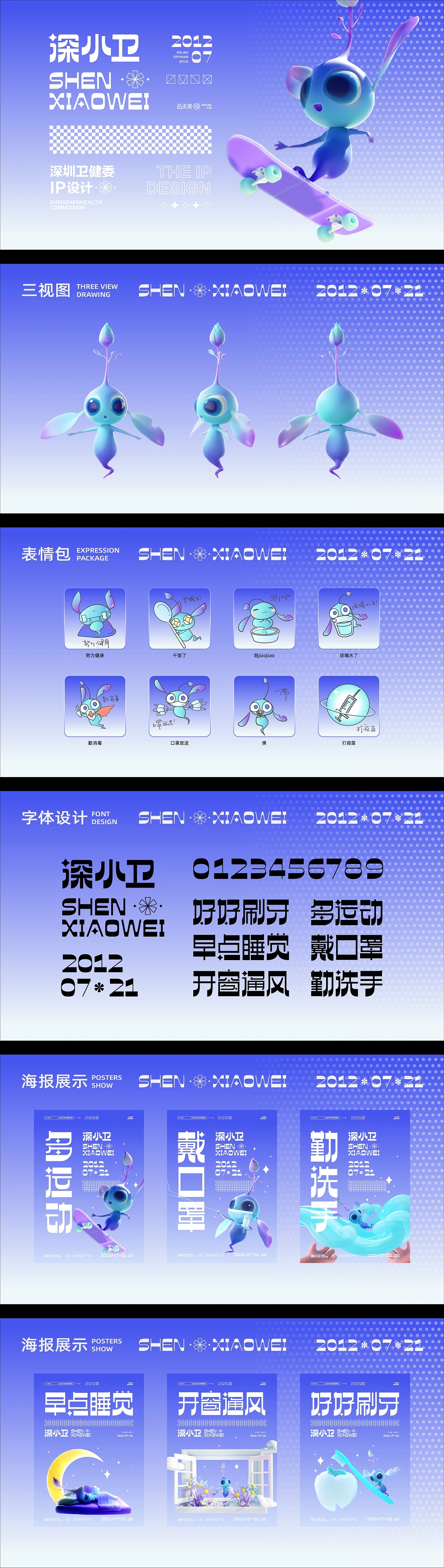 Role design，Shenzhen Health Commission，IP image design，c4d，