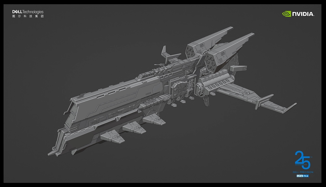 three-dimensional，Hard edge modeling，Precision 2047 Future Infinite Spaceship，vehicle，c4d，