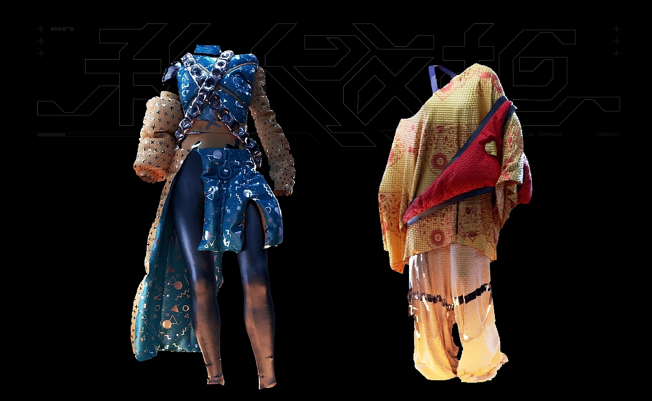 three-dimensional，Virtual clothing，clothing design，c4d，