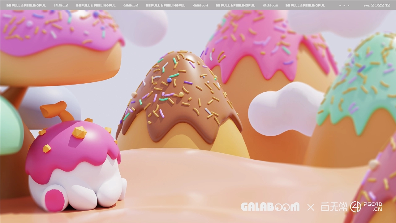 IP image design，Baking Brand，graphic design ，c4d，